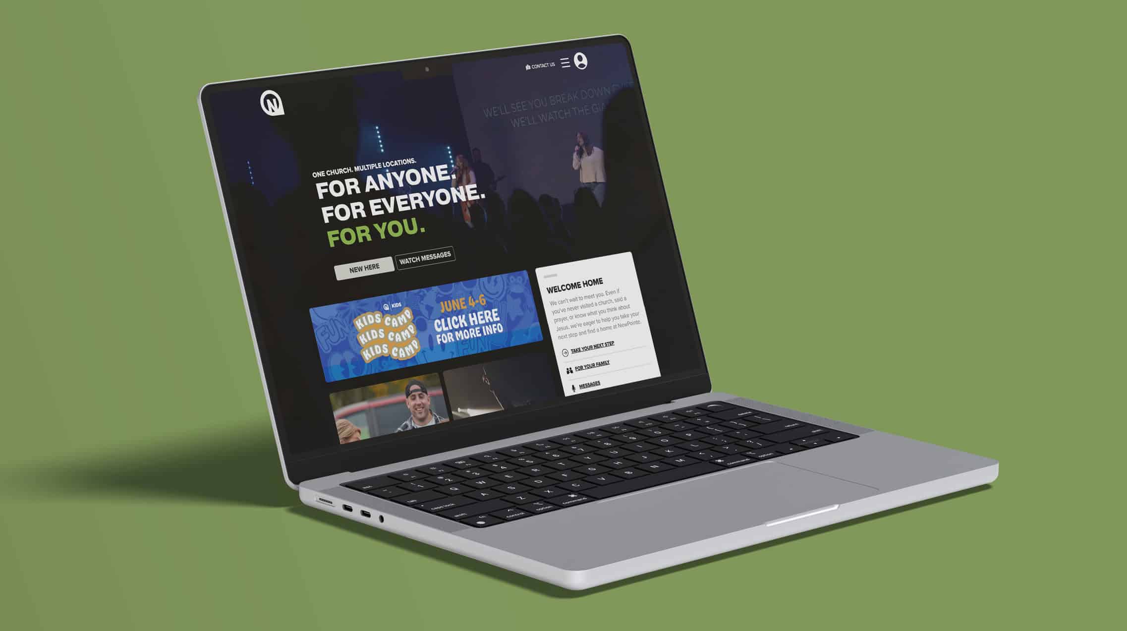 NewPointe Community Church website homepage
