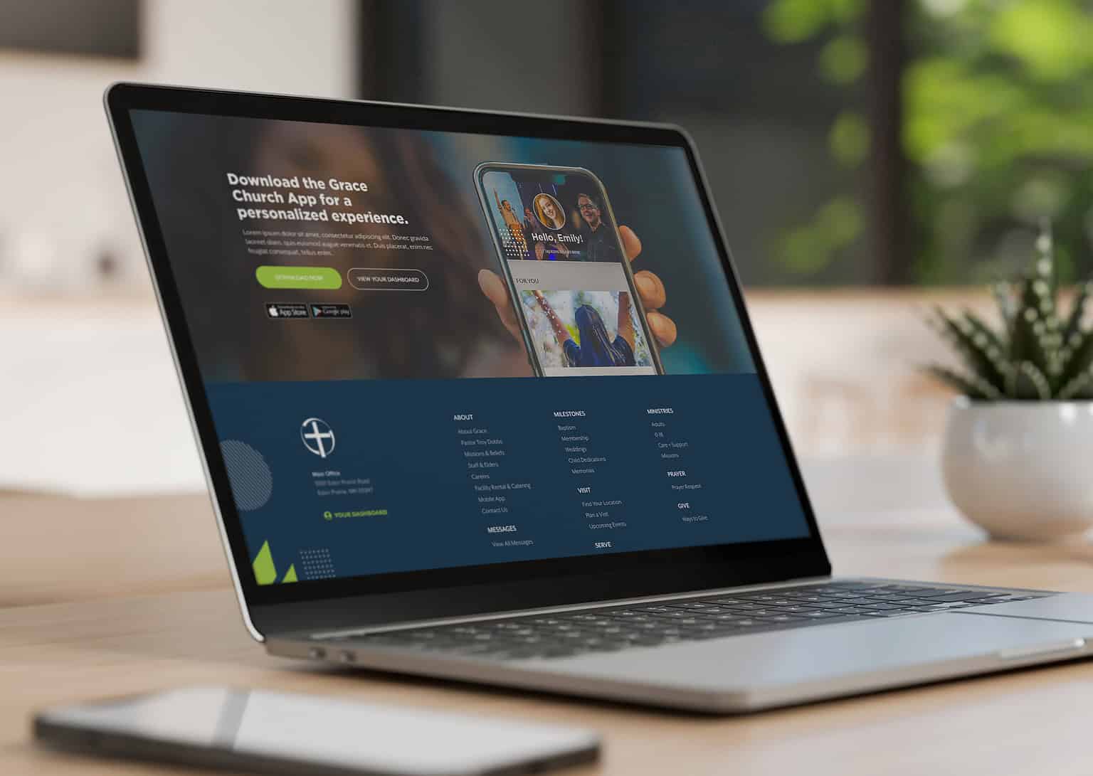 Grace Church website homepage